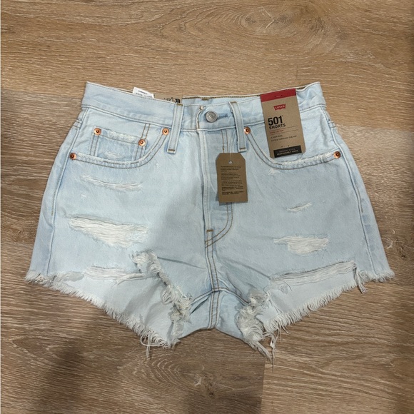 Levi's Pants - NWT Levi's 501 Blue Jean Shorts- Distressed High-Waisted